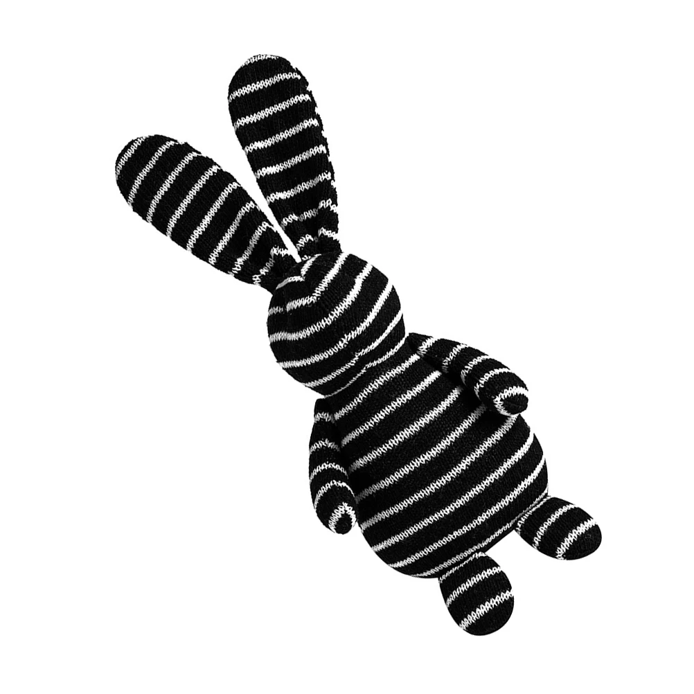

Indoor Rabbit Ornament Bunny Figurine Decorate Decorations Black Desktop Ornaments
