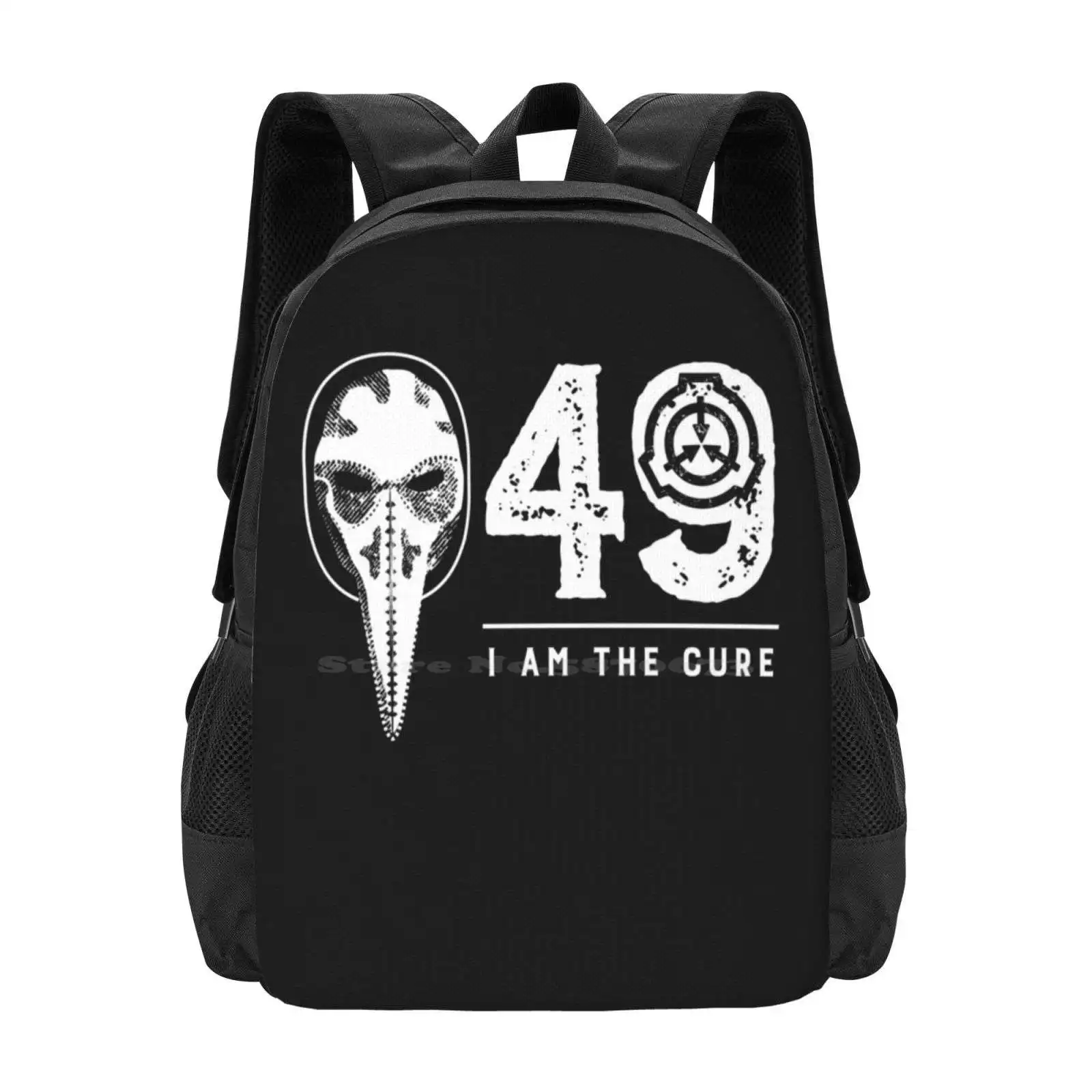 Scp - 049 Plague Doctor Scp Foundation - I Am The Cure Hot Sale Backpack Fashion Bags Foundation Plague Doctor I Am The Cure