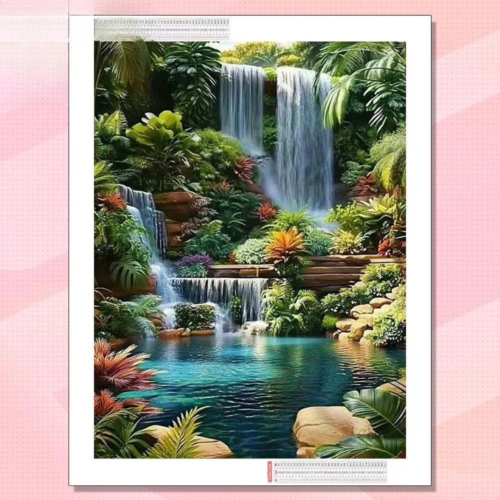 

500/1000/1200/2000PCS Jigsaw Puzzle Waterfall Landscape Nature Art For Adults Great Weekend Relaxation And Family Fun Gift