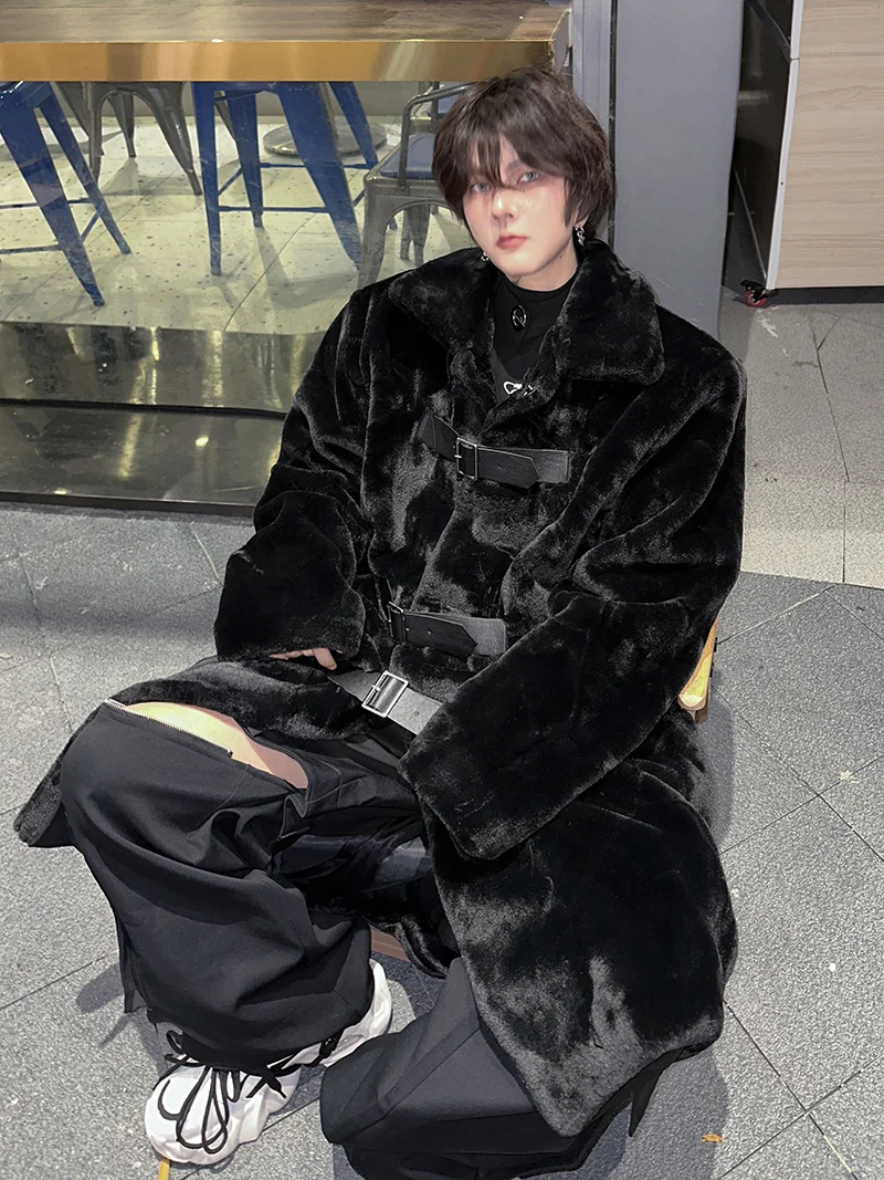 เสื้อโค้ทขนเฟอร์เทียมแบบยาวสำหรับฤดูหนาว  สำหรับผู้หญิงและผู้ชาย  แฟชั่นลำลอง  กันลม  อุ่นสบาย  เหมาะสำหรับใส่เดินทาง