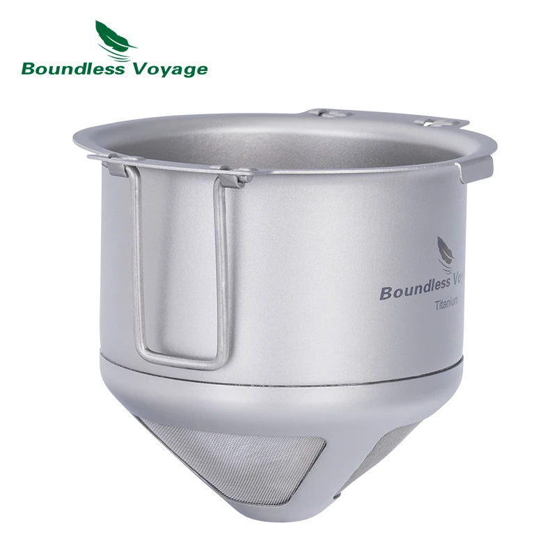 Boundless Voyage Titanium Coffee Filter Hand Brewed Rosebox Ultralight Portable Foldle Hanging Ear Mini Strainer Mesh