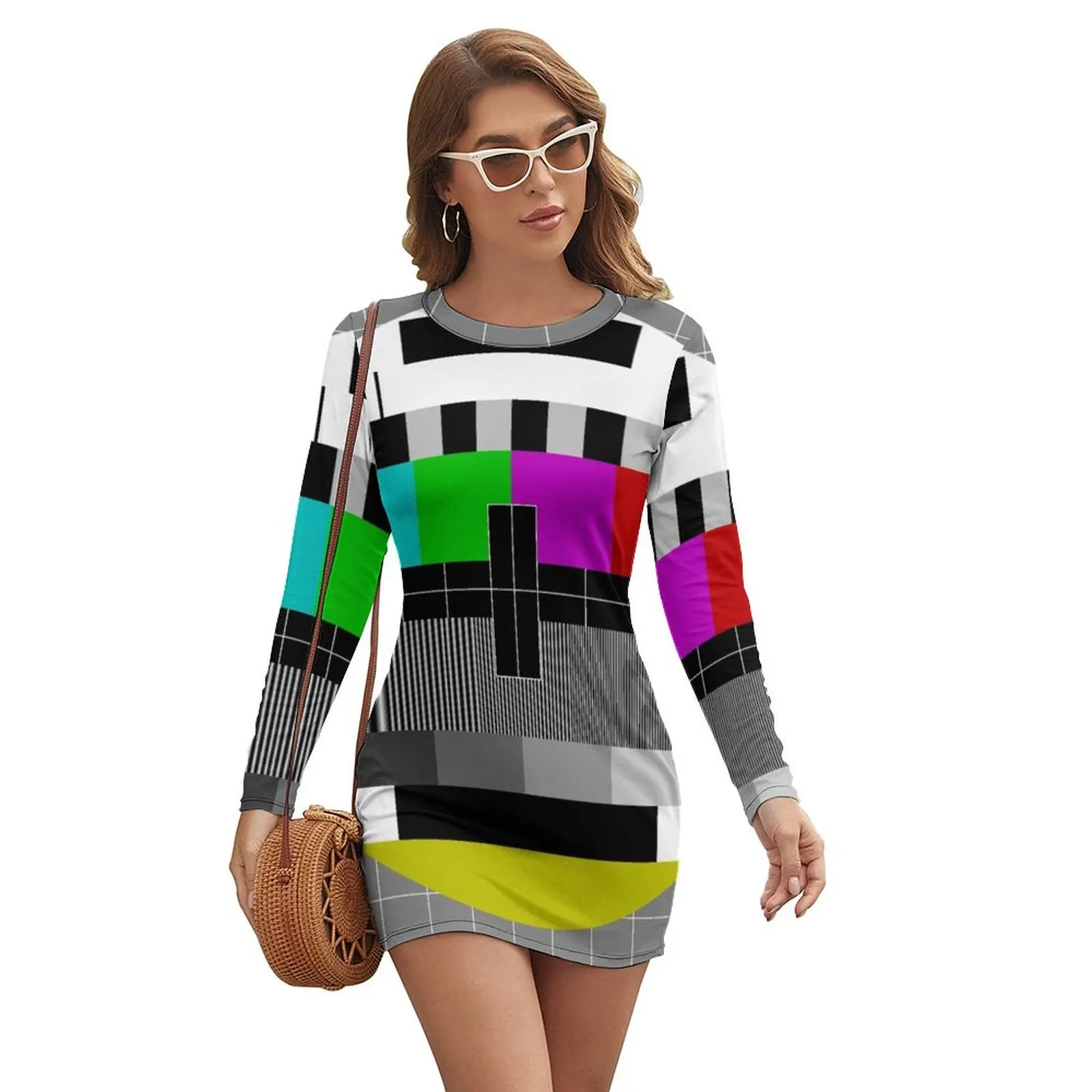 

Test Pattern Long-sleeved Dress dresses women summer 2024 sexy dress for women Dress for girls Clothing female