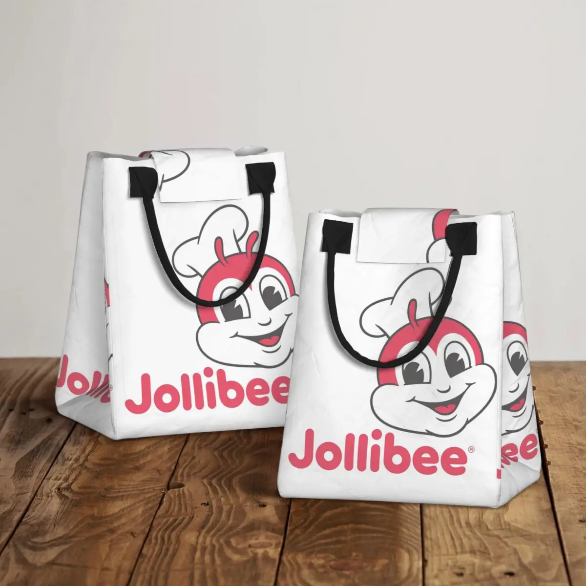 

Изолированная сумка для обеда в стиле ретро Jollibee для женщин и детей, портативные коробки для еды, термосумка для ланча
