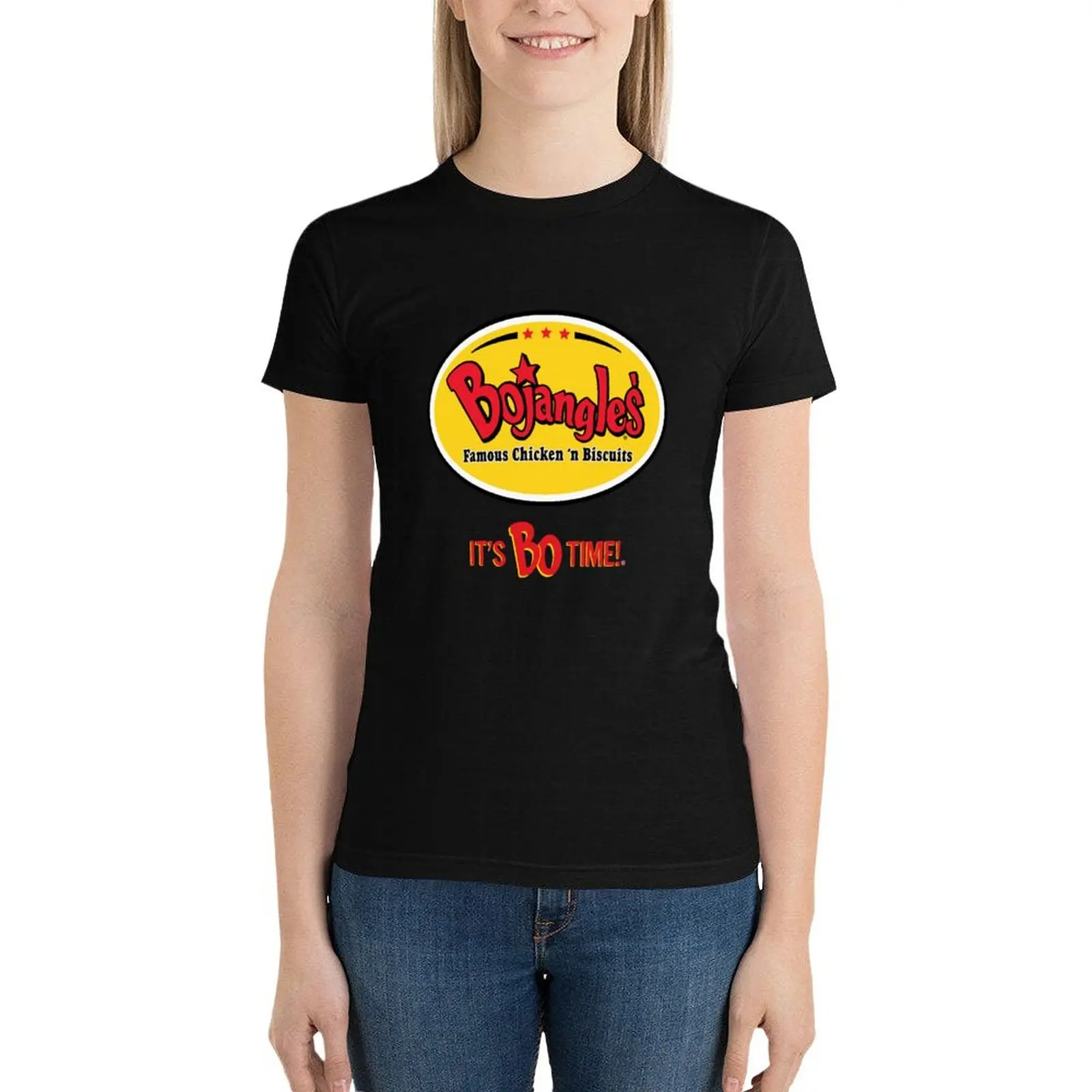 Restaurant It's Bo Time! Bojangle's T-Shirt anime clothes tops graphic t-shirts for Women