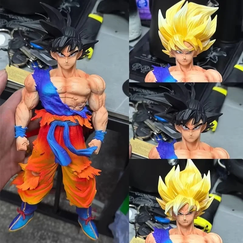 

Pre-Sale Dragon Ball Son Goku 32cm Pvc Action Figure - Three-Headed Super Saiyan Collectible Model Doll Toy For Children