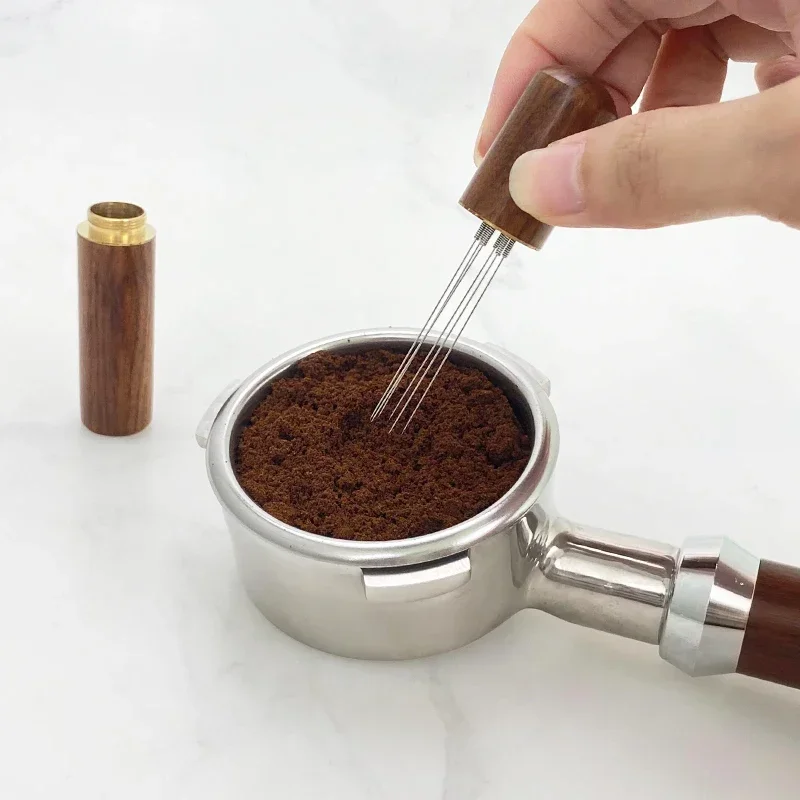 Edelstahl Kaffee Pulver Tamper Espresso Pulver Rührer Distributor Leveler Werkzeuge Cafe Rühren Barista Zubehör