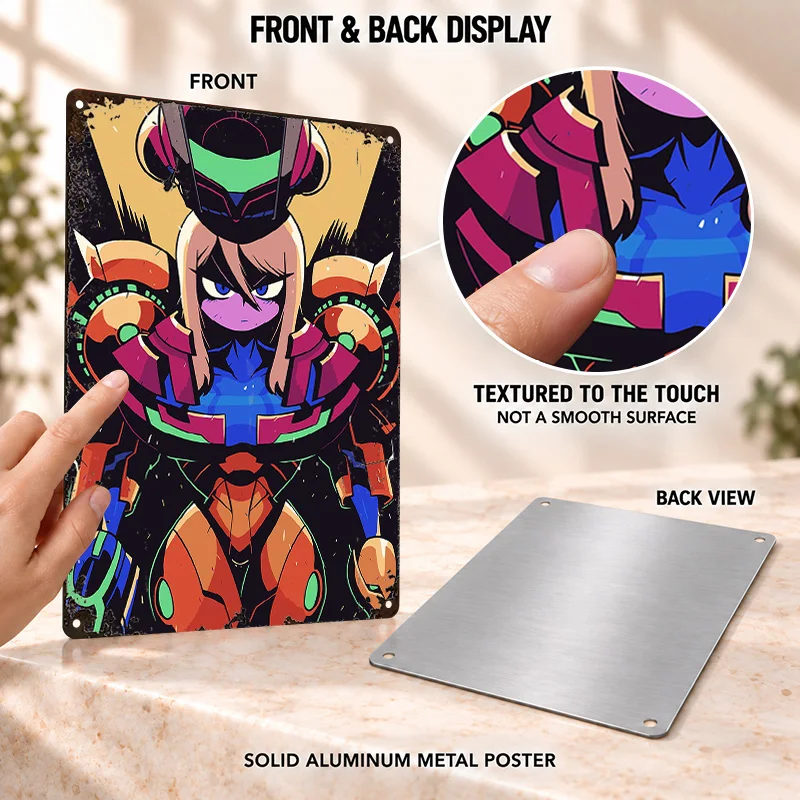 Metroid Aluminum Posters Premium Display Aesthetic Entertainment Room Wall Art Customized Metal Sign Thoughtful Collector Gift