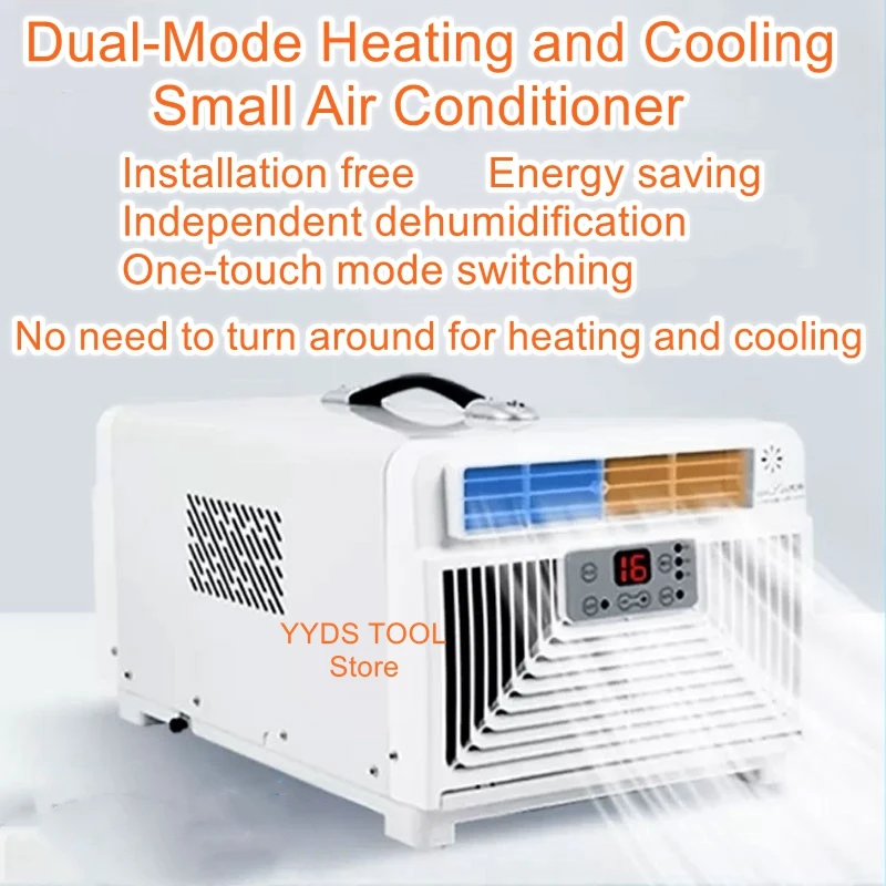 Portable air conditioner cooling and heating in one no installation no drain portable compressor refrigeration air conditioner