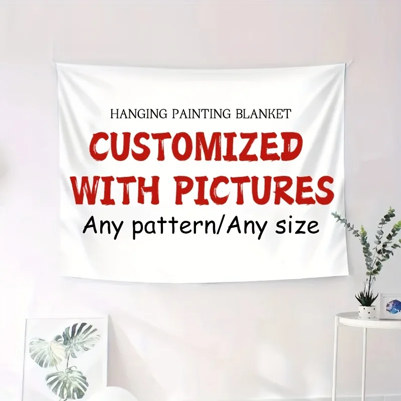1Pc Customizable personalized tapestry - vibrant home decoration wall hanging suitable for Christmas and Halloween