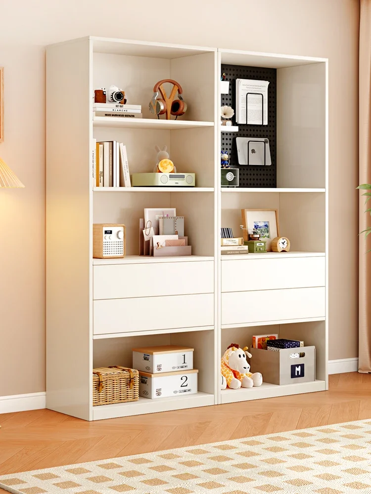 

Solid wood bookcase household living room integrated wall bookshelf can be customized display cabinet study open floor locker