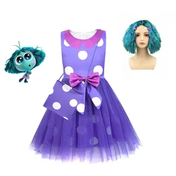 Envy Fibbow Cosplay Robe de soirée pour enfants, robe menstruelle pour enfants, princesse de danse pour adolescentes, Halloween, Inside Out