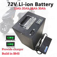GTK Battery Pack 72v 30AH 10Ah 20Ah 28Ah Li ion with BMS for 500W 800W 1000w 2000w Golf Cart Two Wheeler Vehicle