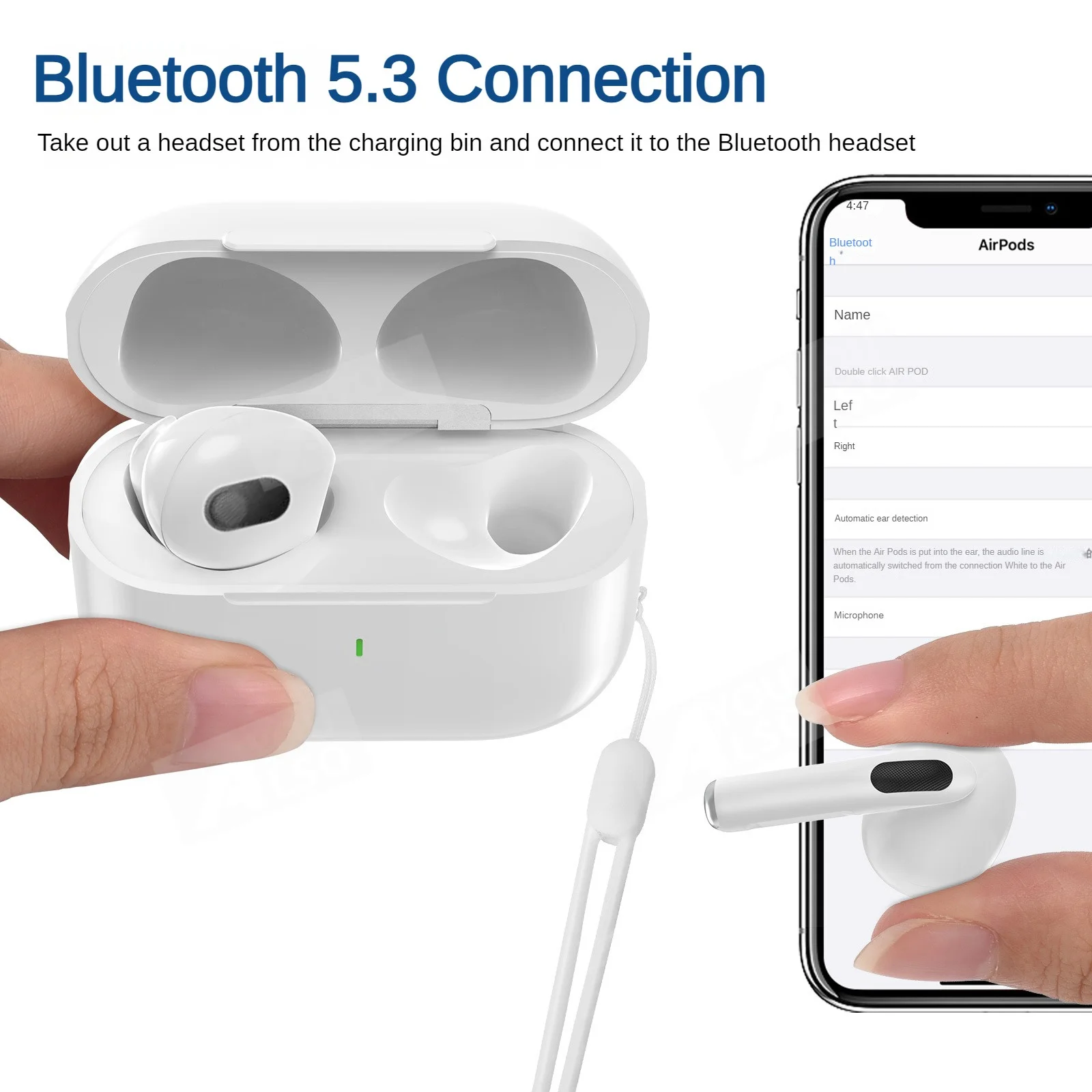 XiaomiおよびAir6用のBluetoothワイヤレスヘッドセット,アクティブノイズキャンセリング,耳栓,スポーツイヤホン,4ユニット