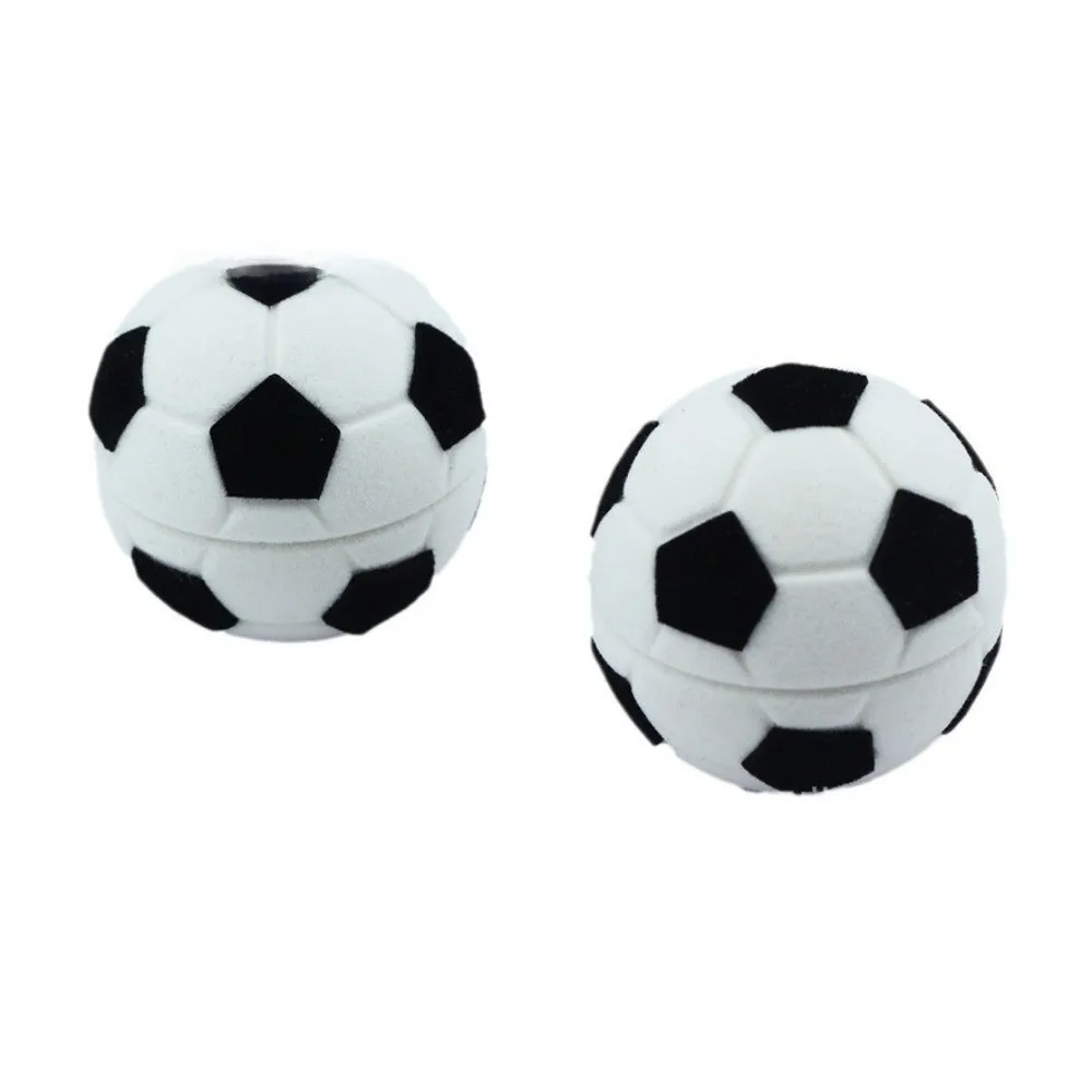Silky Velvet Velvet Jewelry Box Compact Size Football Shaped Ring Holder Gray Color Unique Design Engagement Proposal Case