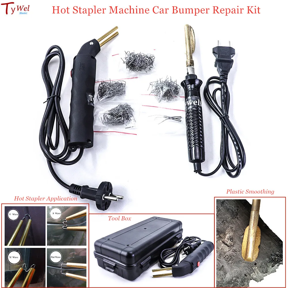 Car Bumper Repair Plastic Welding Tools ABS PVC Welder Smooth Iron 110-240V Hot Stapler Machine