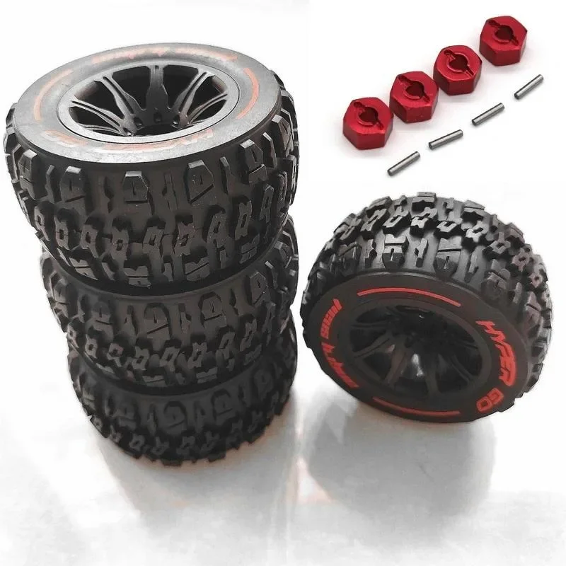 ล้อ/ยางแท้สำหรับรถ MJX Hyper Go 14210 1/14 R/C อะไหล่รถบรรทุก 4 ชิ้น/ชุด