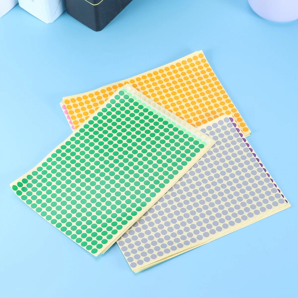 16Pcs 6mm Color-Coding Circle Dot Labels Bright Sticker Dots Writable Removable for Document Calendar Sale Sticker Dots