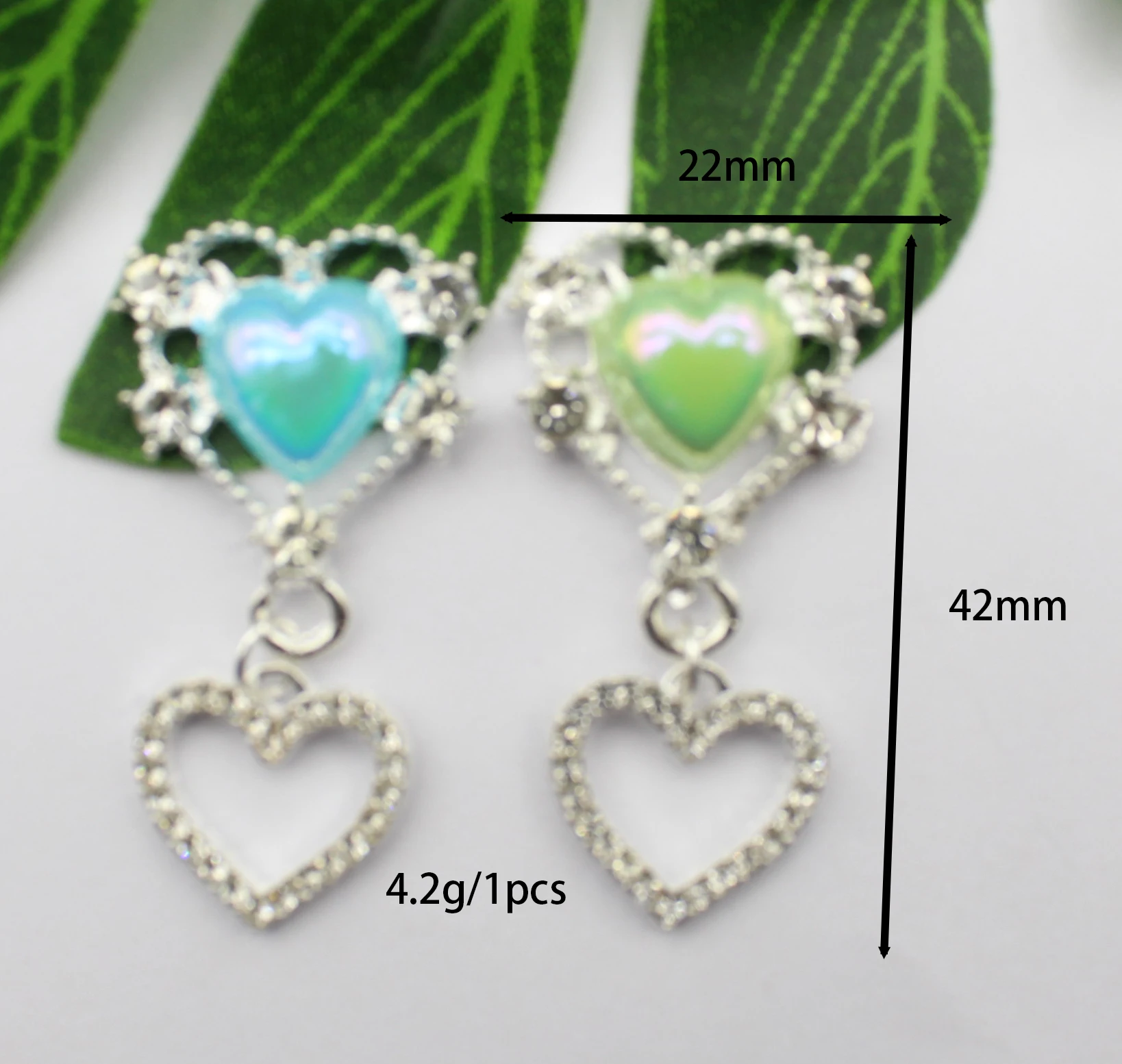 Exquisite 10 pieces/batch of silver alloy hollow pearl inlaid diamond pendant DIY hair accessories, brooches, shoe buckles handi