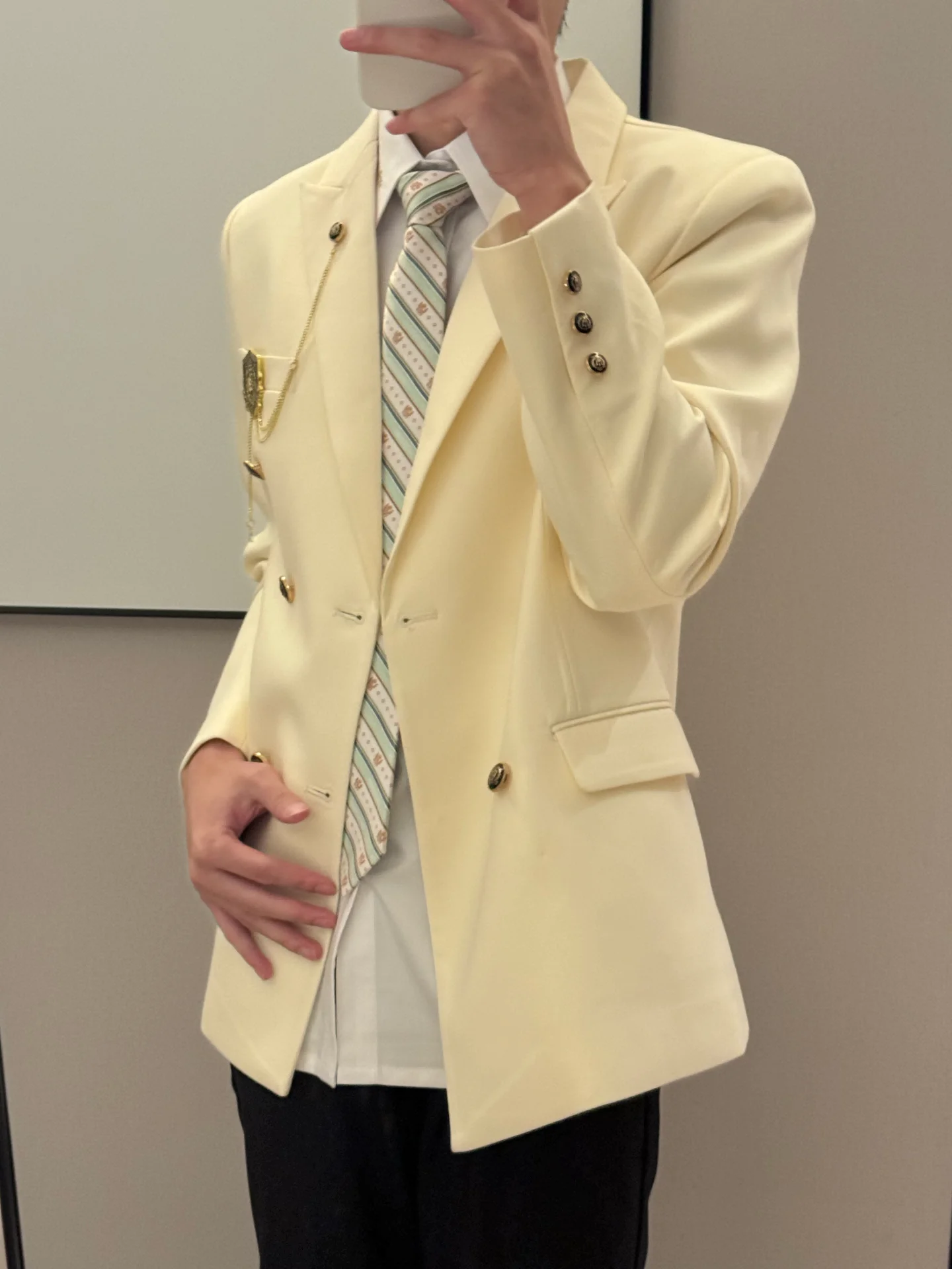 

Original Design Keiyo Soukan Uniform Set Three-Color Double-Button DK Suit Jacket Shirt And Pants for School Or Work