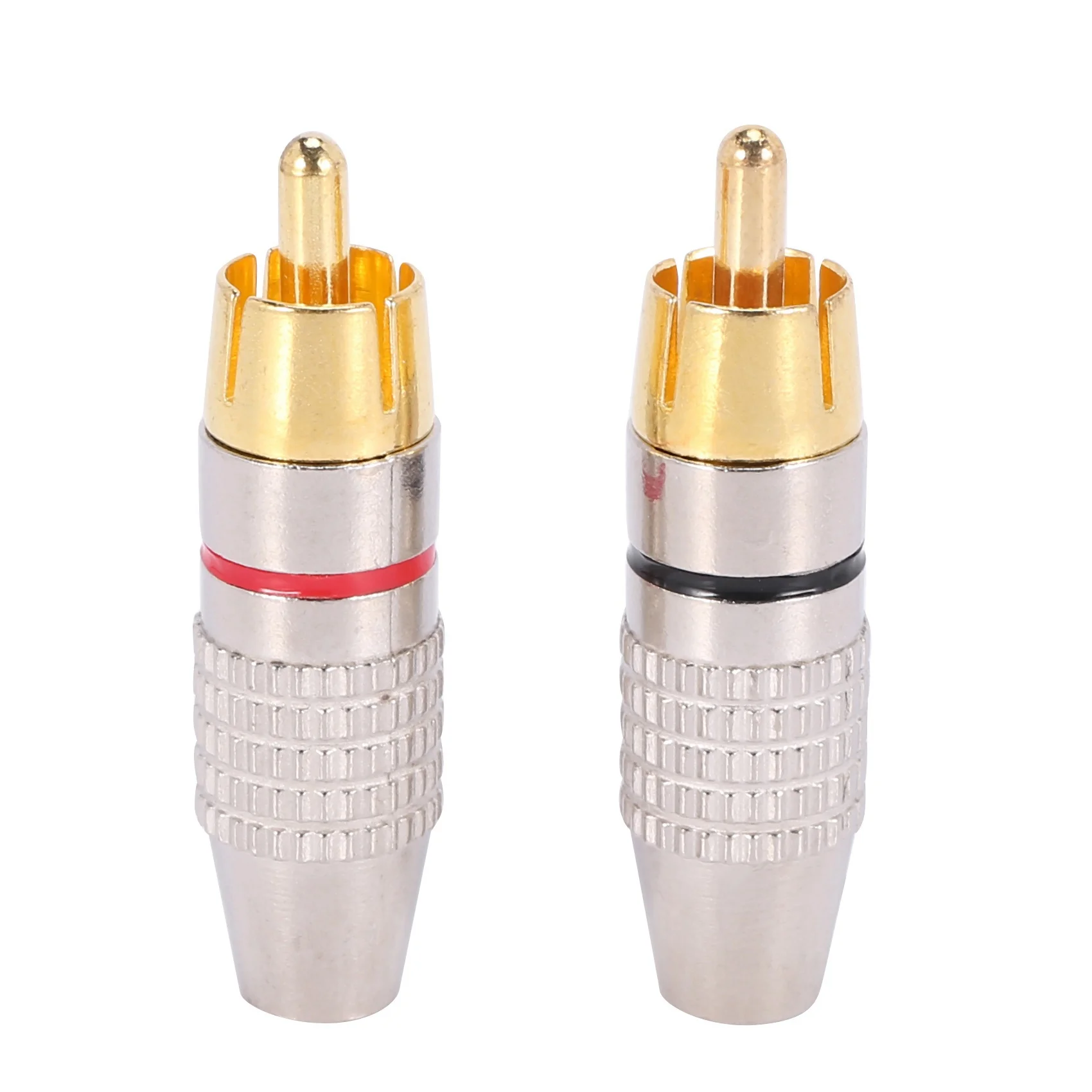 

AB46-80 Pcs RCA Plug Audio Video Locking Cable Connector Gold Plated