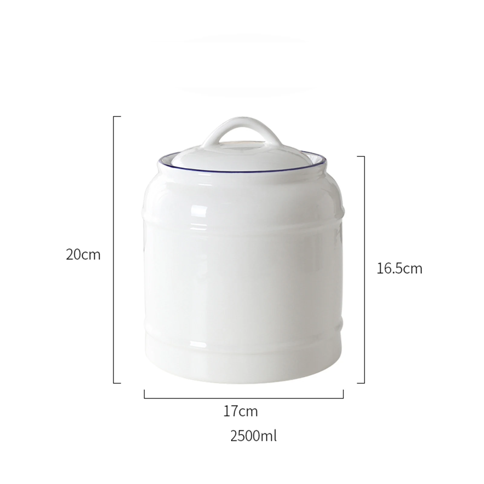 Kitchen Canisters Multifunction Home Countertop Ceramic Jars Pet Treat Storage Container for Grain Pet Treat Snack Flour Cereal