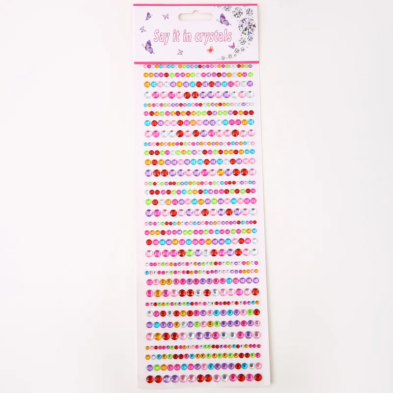Mixed Sizes Acrylic Diamond Stickers Self Adhesive Rhinestone Gems for DIY Phone Case Water Bottle Decoration Crafts view 5