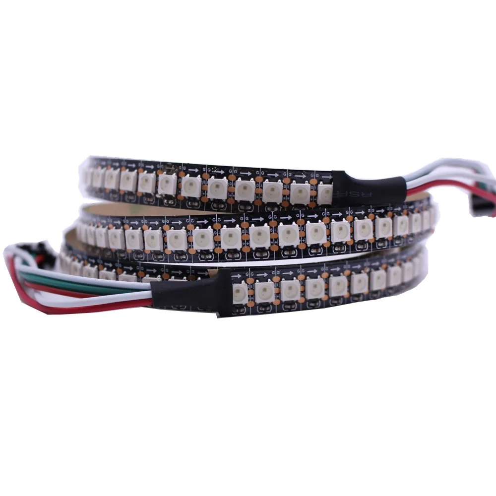 1m 2m 3m 4m 5m 12mm PCB 144 leds WS2812B 144 LEDs/M 5050 RGB Chip WS2811 IC Digital 5V LED Strip światło niewodoodporne