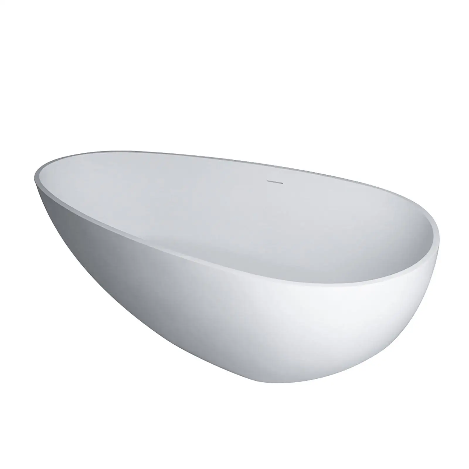 

67" Freestanding Solid Surface Bathtub, Engineered Stone Resin