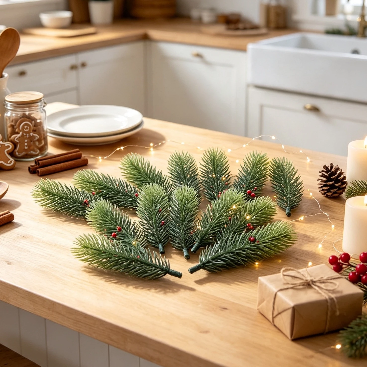 50/100pcs Artificial Plants Christmas Tree Home Room Table Halloween Decora Yard Wedding Bridal Accessories Clearance Diy Gifts