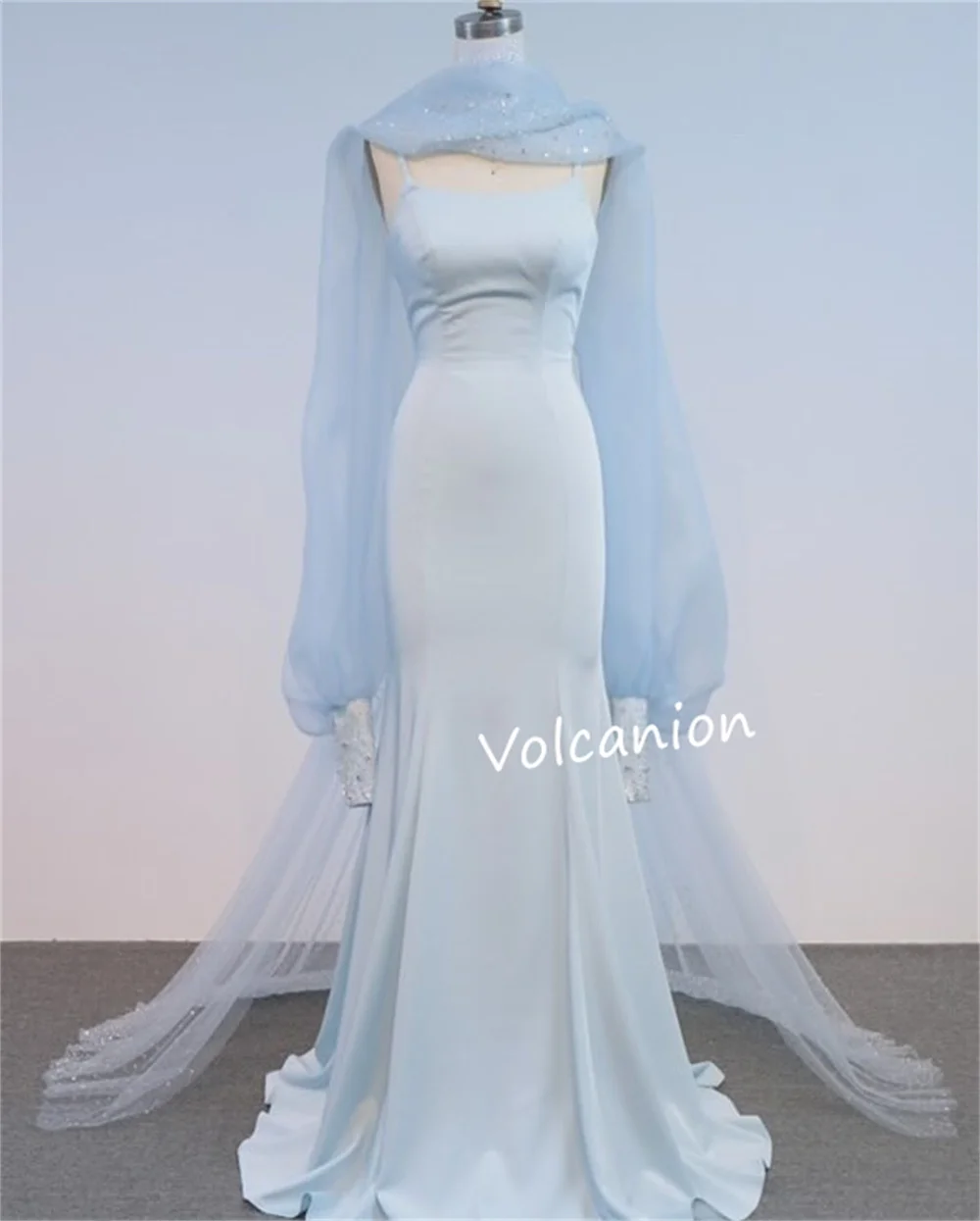 Customized Jersey Sequined Beading Mermaid High Collar Long Dresses Bespoke Occasion Exquisite Fashion Formal Evening