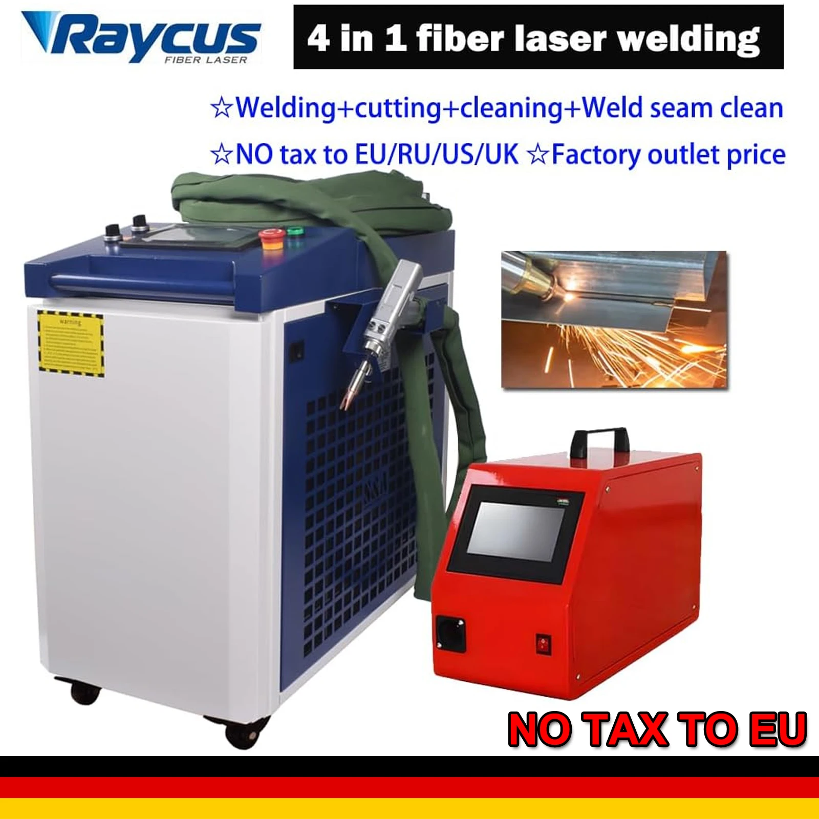 EU STOCK Raycus 1500W Laser welding machine Handheld laser welder machine Fiber laser welder machine for Metal Laser welder