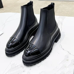 French  2023new letter logo  boots women's high boots top oil wax cow leather counter authentic packing box