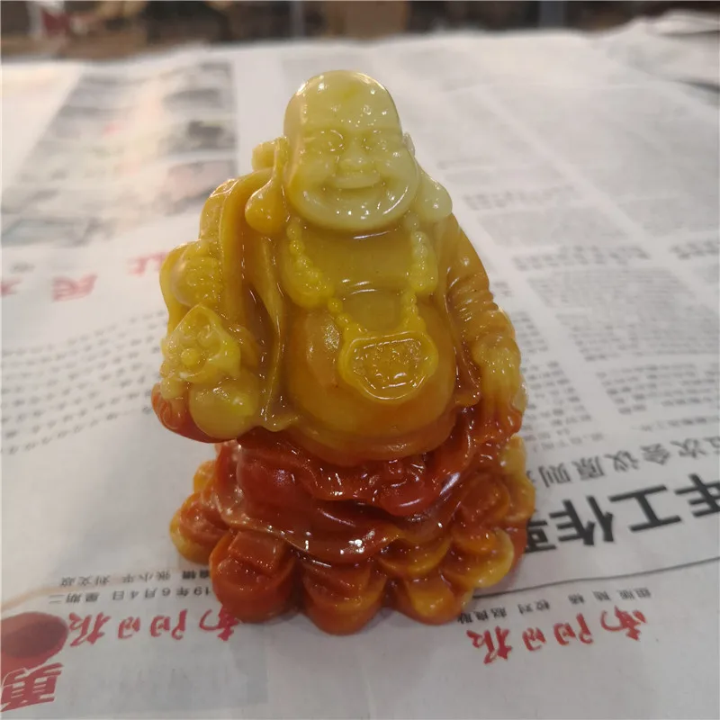 

Imitation Shoushan Stone Decoration Ruyi Maitreya Buddha Office Decoration Crafts Opening Gift Mascot