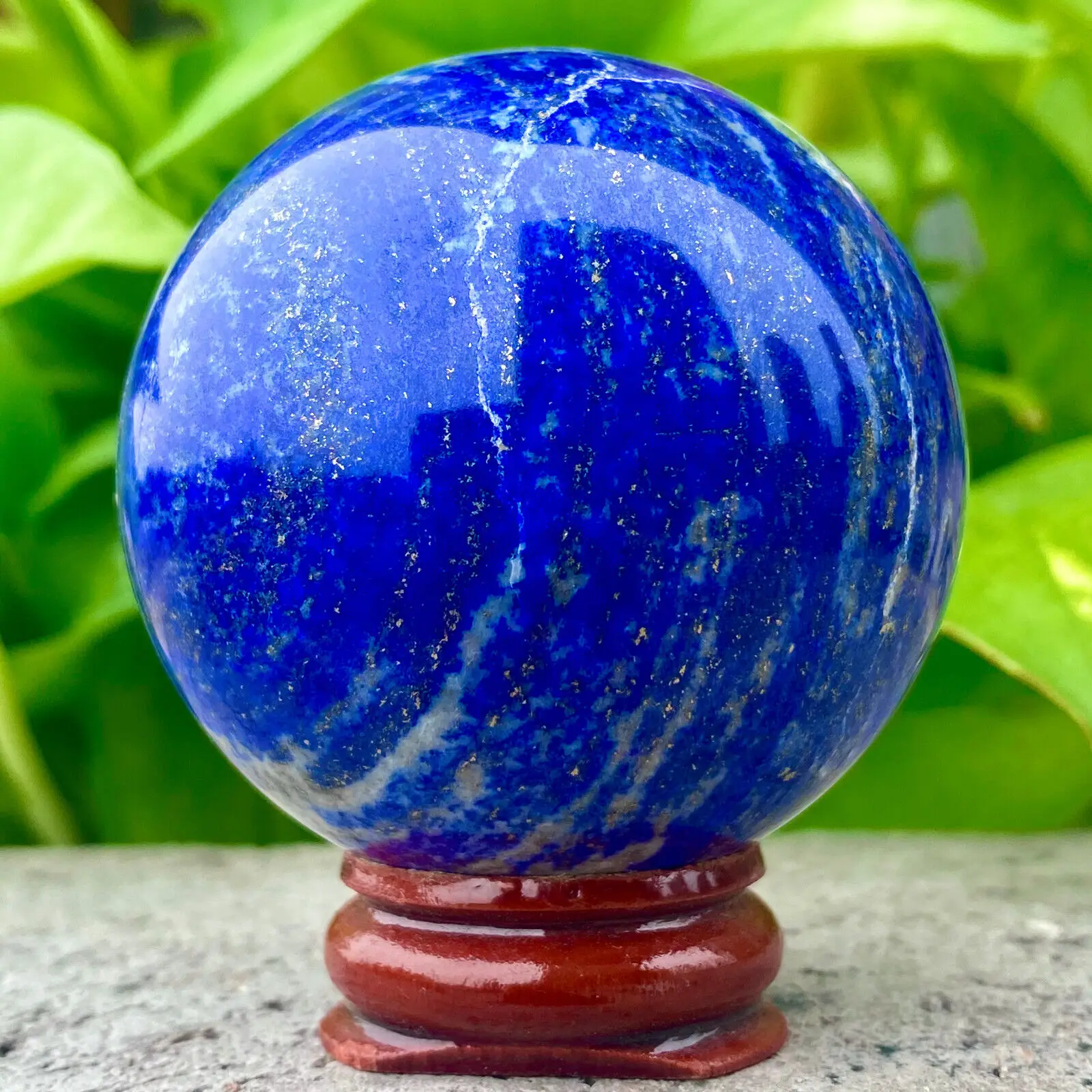 

Natural Crystal Mineral Lapis Lazuli Crystal ball Reiki Blue Gemstone