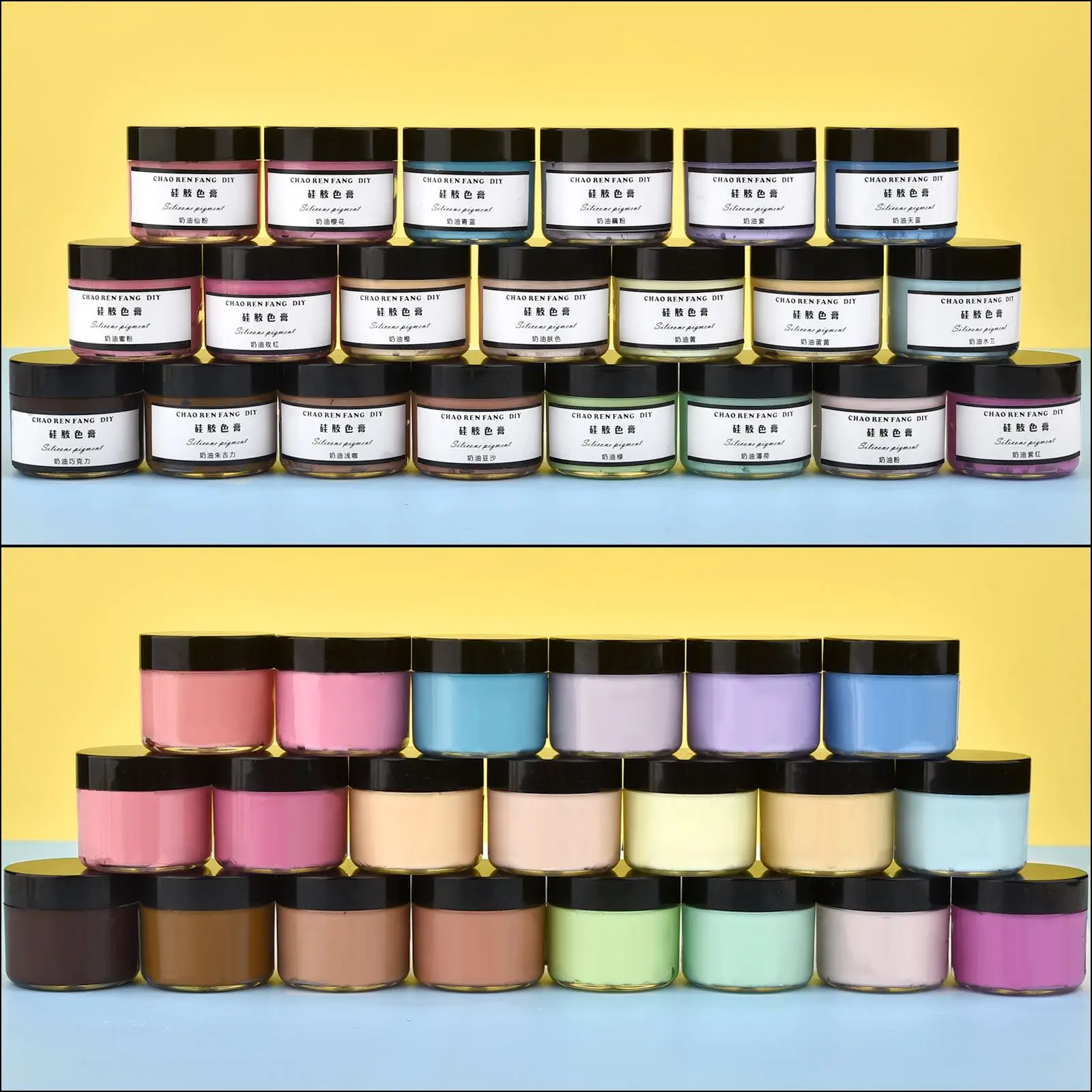 30g Liquid Silicone Color Paste Oily Cream Color Paste Macaron Pigment DIY Pinch Glue AB Silicone Coloring Silicone Mold Pigment