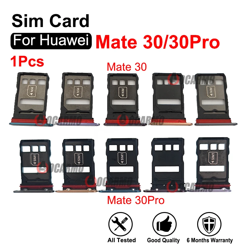 SIM Card For Huawei Mate 30 Pro 30Pro Socket Slot Sim Tray Holder Repair Replacement Parts Pink Light  Purple Gold Green Black