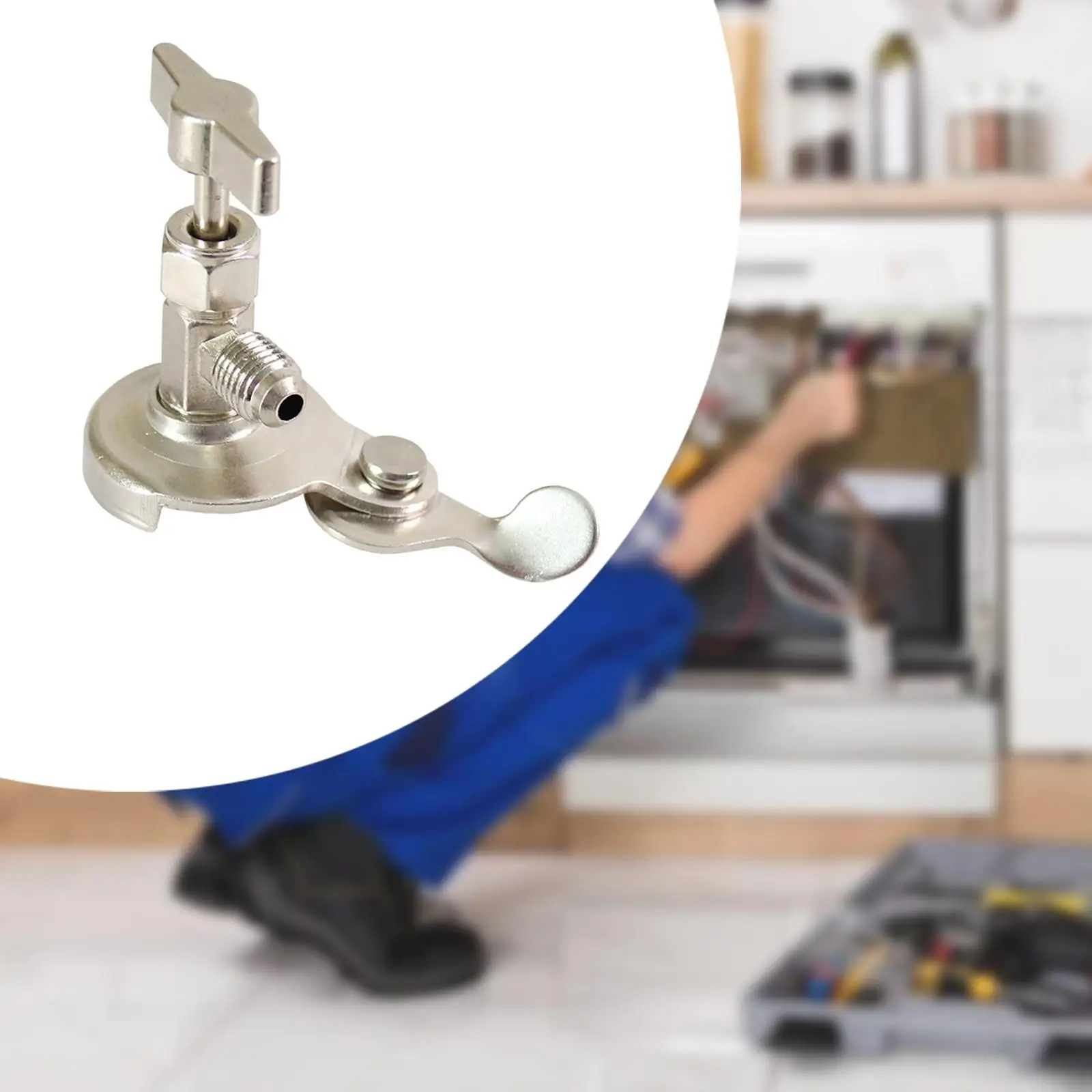 

Car Refrigerant Dispensing Valve Abrasion-resistant Easy to Handle Bottle Connector Air Conditioner Repair Tool for Fridge