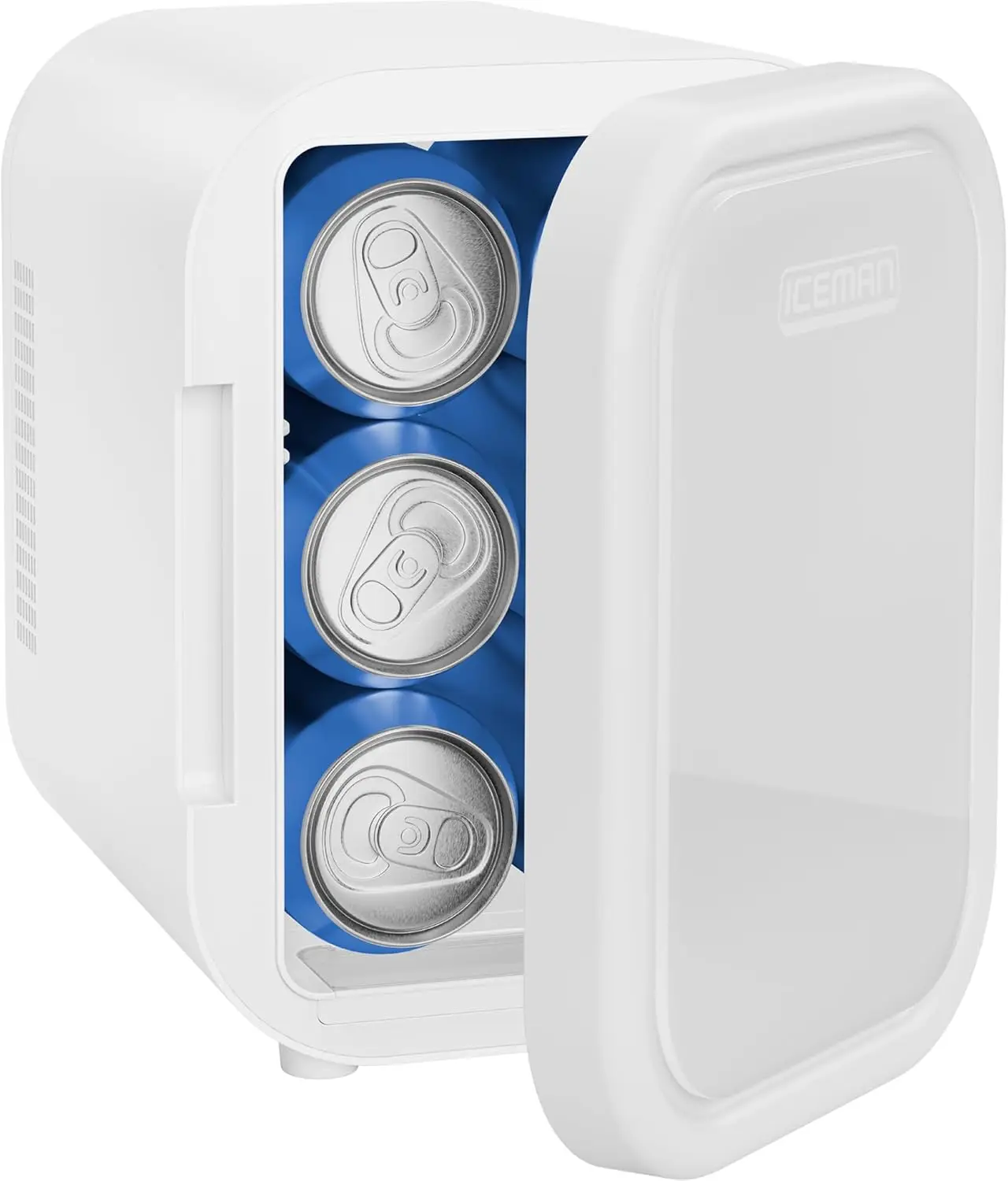 

Portable Mini Fridge – 6 Can, AC/DC Car Plug, White