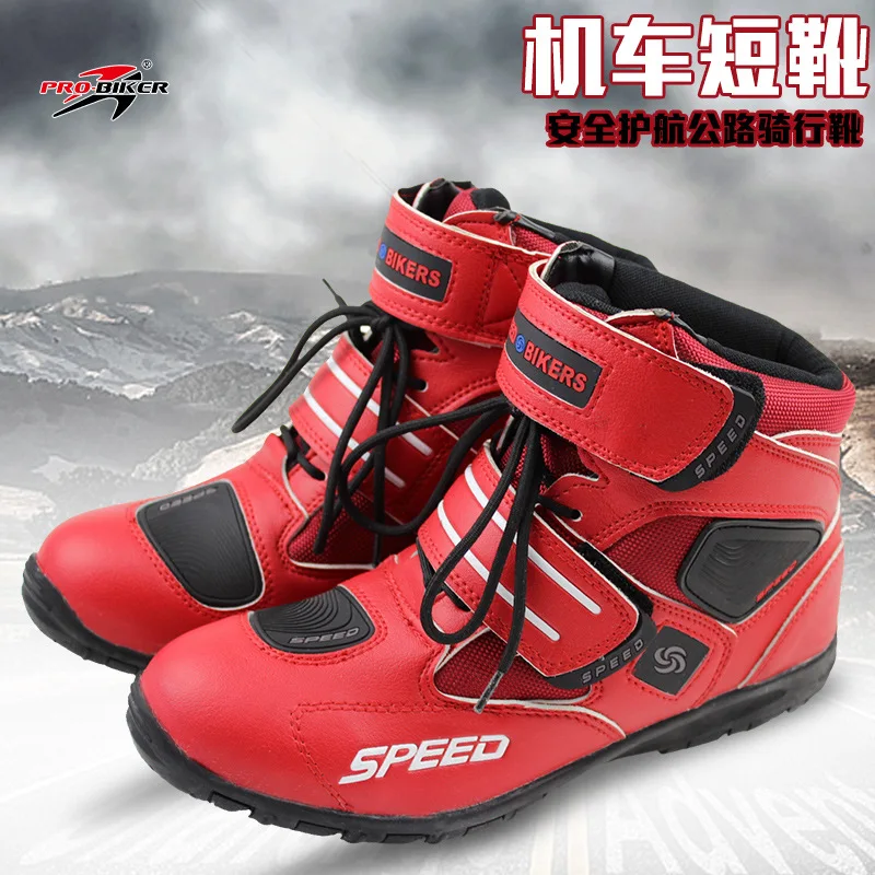 

Motorcycle Boots PRO-BIKER High Ankle Racing boots BIKERS leather race Motocross Motorbike Riding boots Shoes for women men shoe