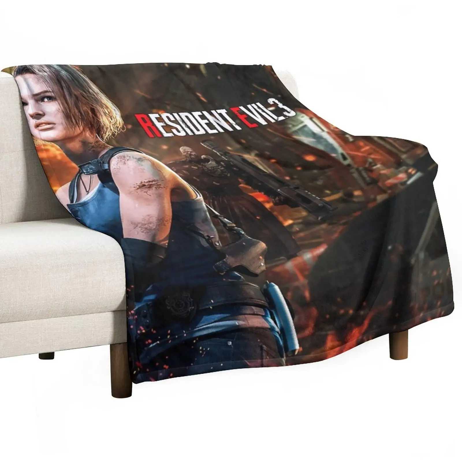 

Jill valentine racoon Throw Blanket Kid'S Blanket Beautiful Blankets Flannel Fabric