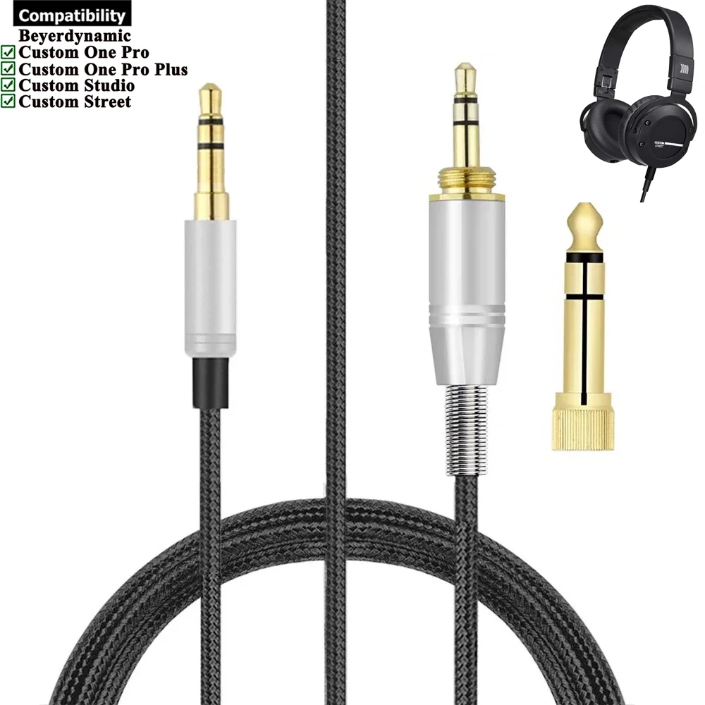 

Сменный нейлоновый плетеный кабель-удлинитель OFC 6,35 мм для наушников Beyerdynamic Custom One Pro Plus Studio Street