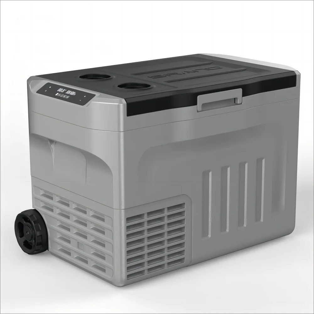 

Портативный автомобильный холодильник 40 л с LED-подсветкой и компрессором, 12В/24В, с адаптером питания в комплекте