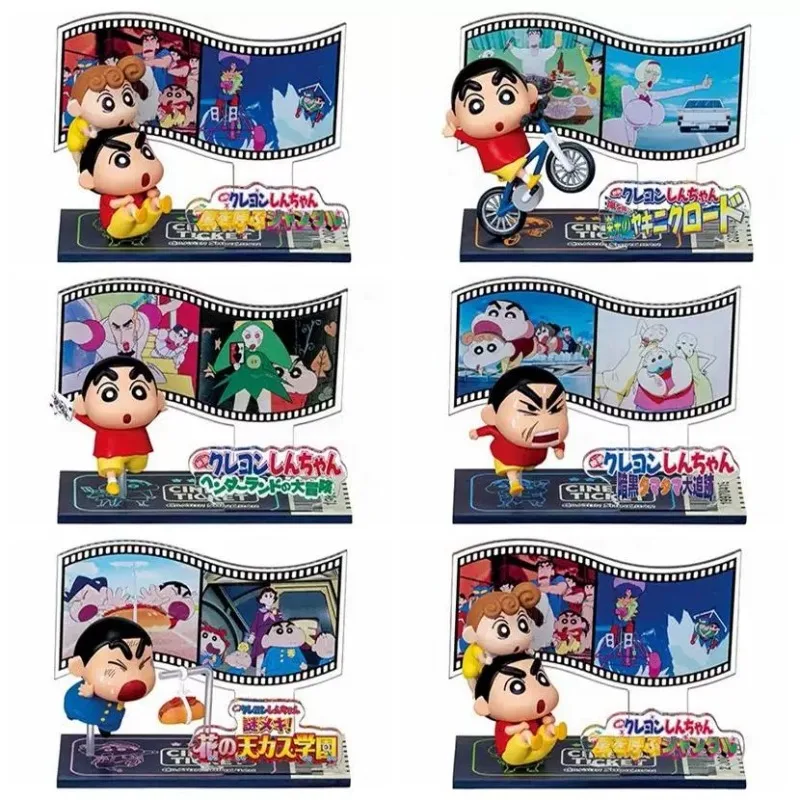 Crayon Shin Chan Figure Nohara Hiroshi Boochan Sato Masao Sakurada Nene Kazama Mineko Movie Collection Blind Box Toy