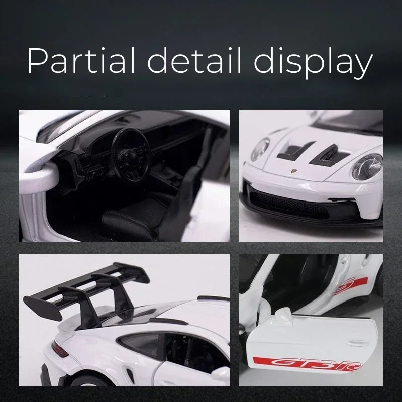 1:36 بورش 911 GT3 RS سبيكة سيارة صغيرة نموذج سباق Diecasts لعبة معدنية الرياضة محاكاة جمع التراجع هدايا الأطفال