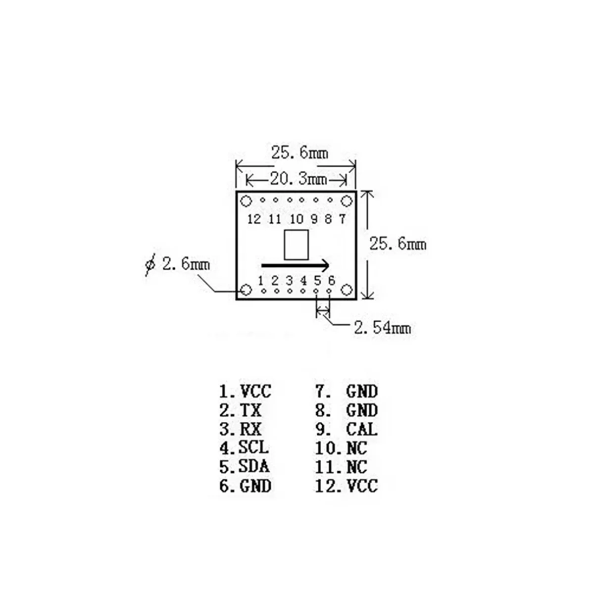 RISE GY-26 Modul Sensor Kompas Elektronik Digital Sensitivitas Tinggi Presisi Tinggi GY 26 GY26 DC 3V- 5V untuk Navigasi GPS