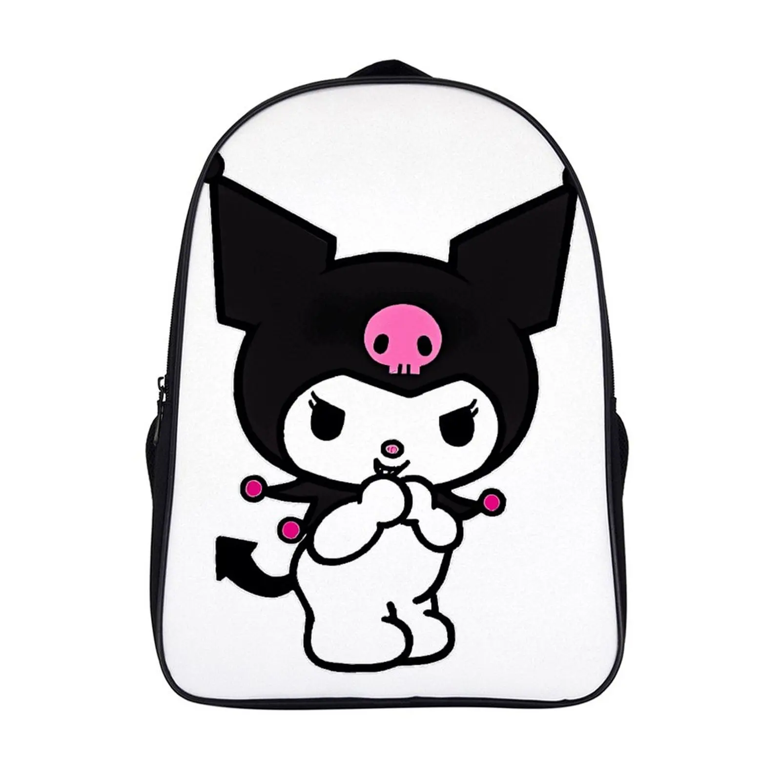 

Модный школьный рюкзак с мультипликационным рисунком Sanrio Kuromi, 16 дюймов, 2 отделения