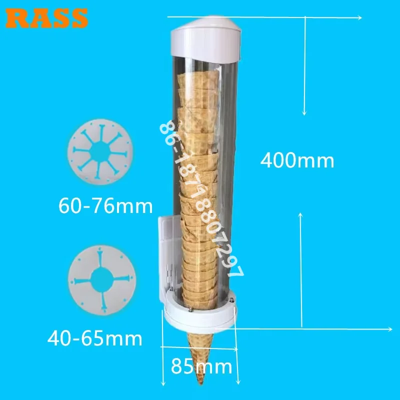 1PC Ice Cream Machine Cone Holder Ice Cream Cone Dispenser Egg Tray Cup Outer Cone Cup Crispy Wafer Use Double-sided Tape