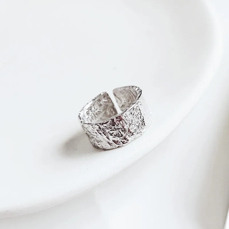 Women's 925 Sterling Silver Wide Vintage Ring