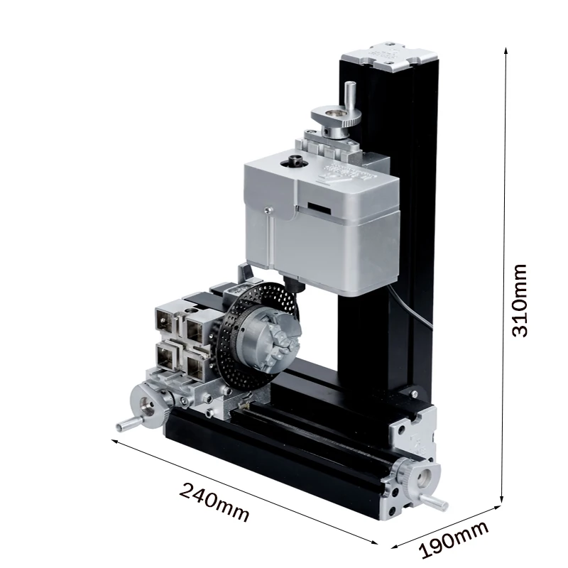 Mini perceuse à engrenages pour métaux, puissante fraiseuse verticale tout métal 36W,12000 tr/min