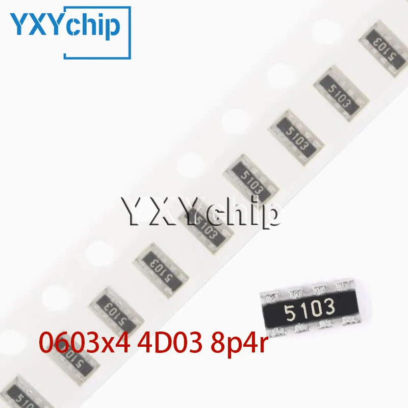 0603x4 8p4r 4d03 5% 3216 1206 Chip Resistor Networks Arrays 0R~1M 1R 100R 1K10K100K 1M 2.2K 4.7K 22K 27 33K 47 51K 470K 510K ohm
